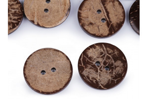 Gombík drevený - kokos obojstranný