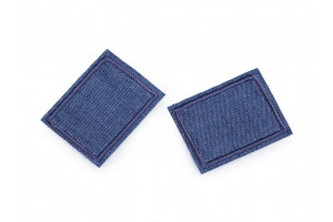Nažehlovačka - farebný obdĺžnik - Modrá jeans