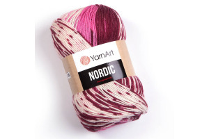 Nordic 660 - ružová-bordová-krémová