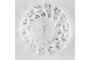 Gombík plastový - Transparentný so vzorom Ø14 mm