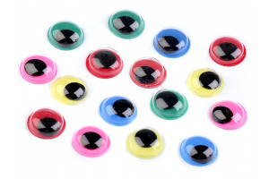 Lepiace plastové oči Ø 10 mm - farebné