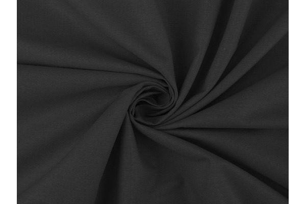 Látka bavlnená - jednofarebná - Čierna